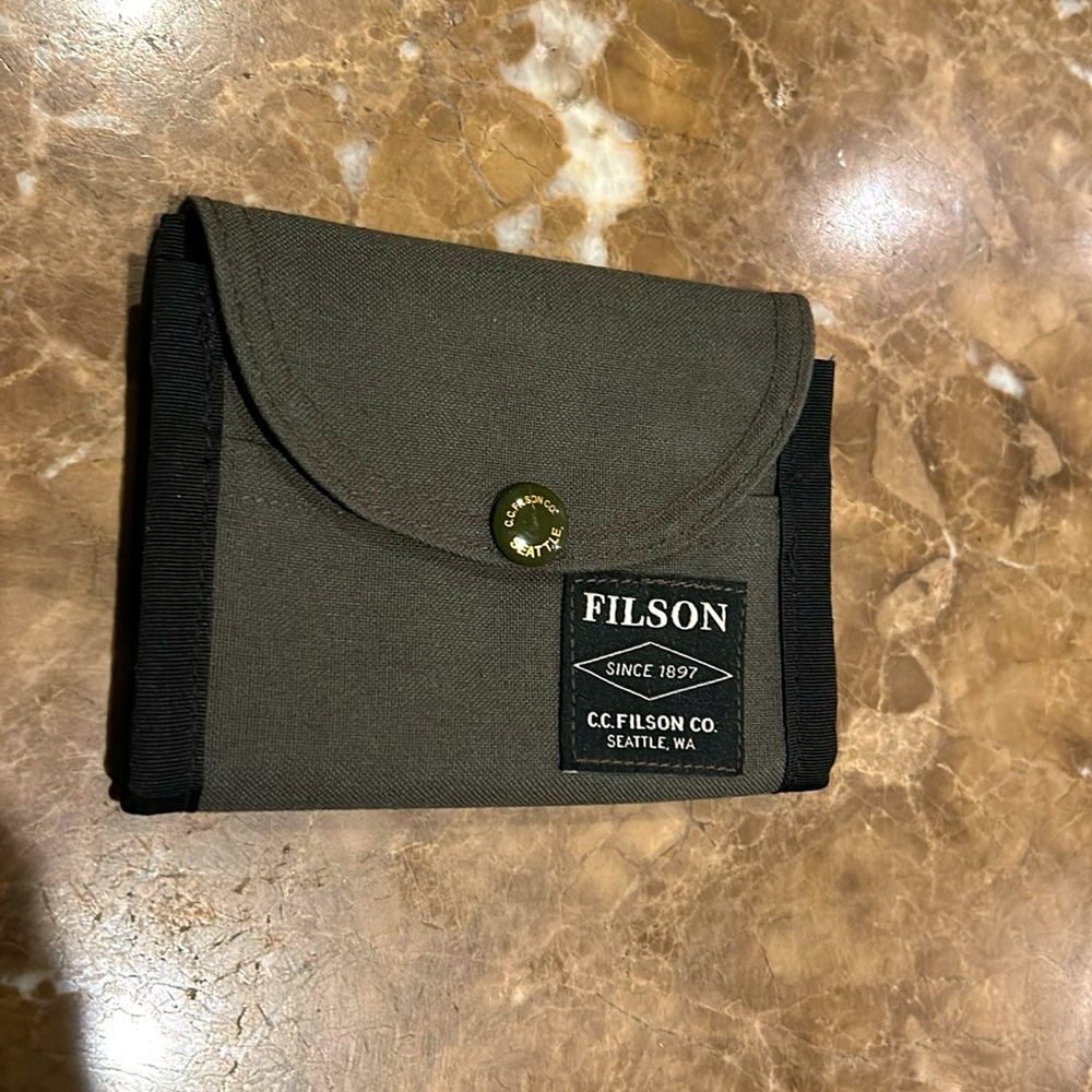 Filson cotton canvas snap wallet